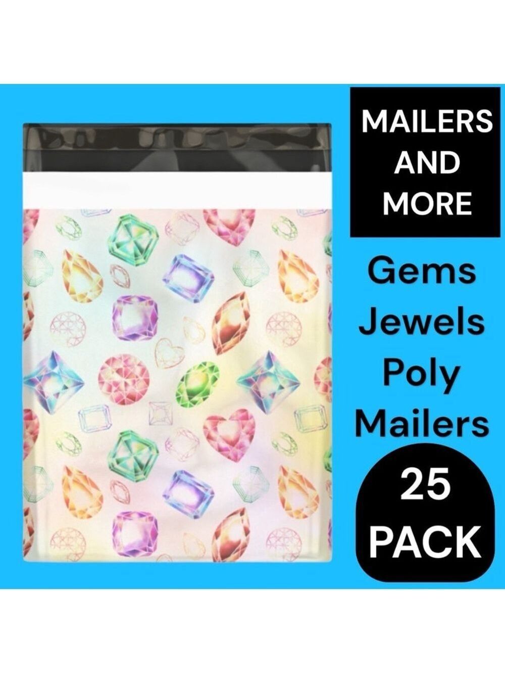25 10X13 Poly Mailers Gems & Jewels PRICE IS FIRM - Picture 6 of 13